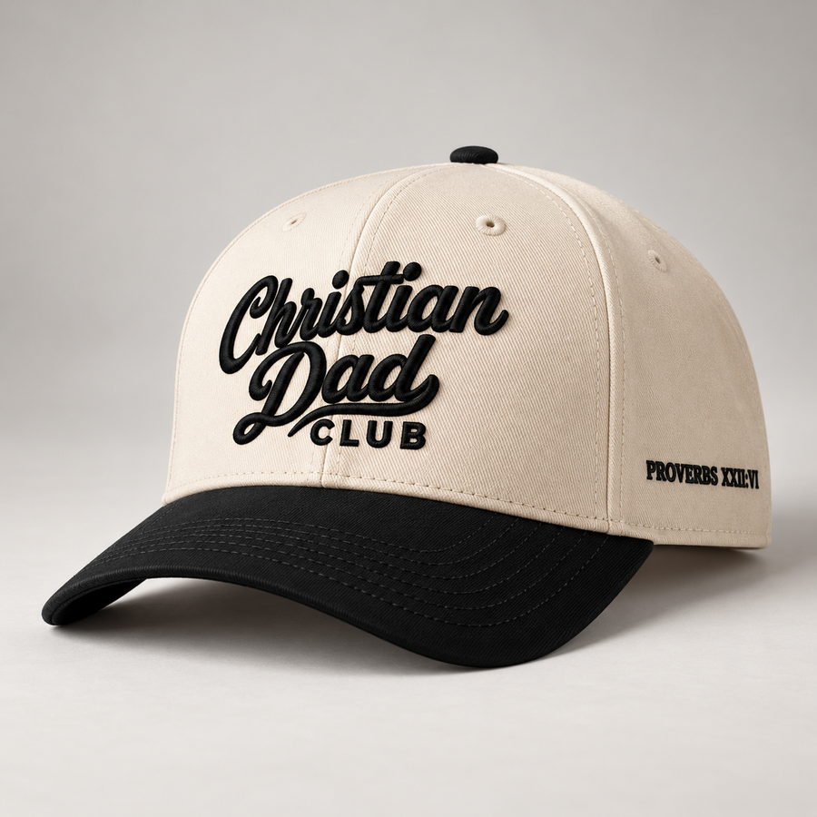 Cream and black Christian Dad Club cap